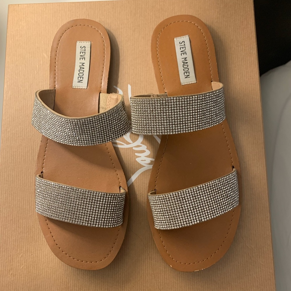 Steve Madden bling slides